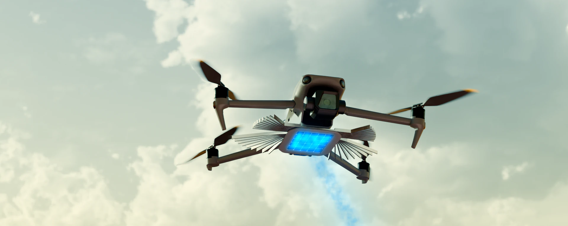 Concept view of an optical link aligned with an airborne receiver